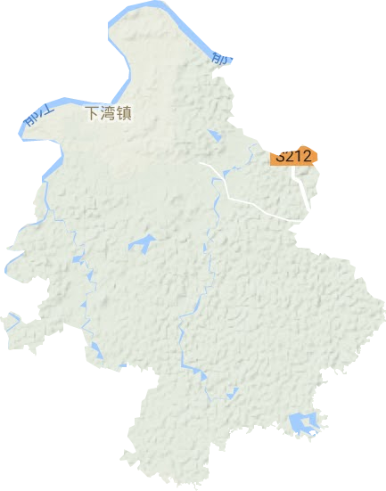 下湾镇地形地图
