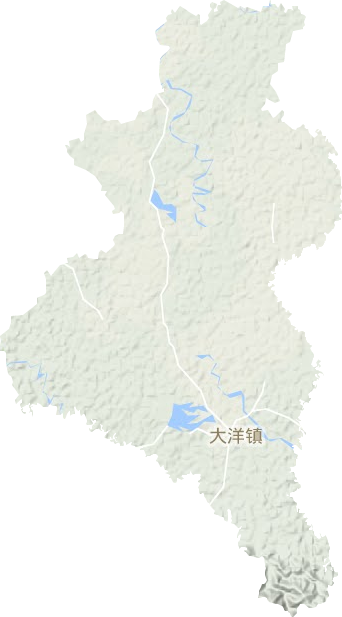 大洋镇地形地图