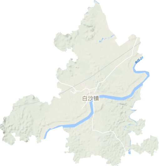 白沙镇地形地图