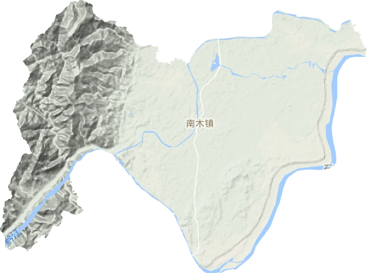 南木镇地形地图
