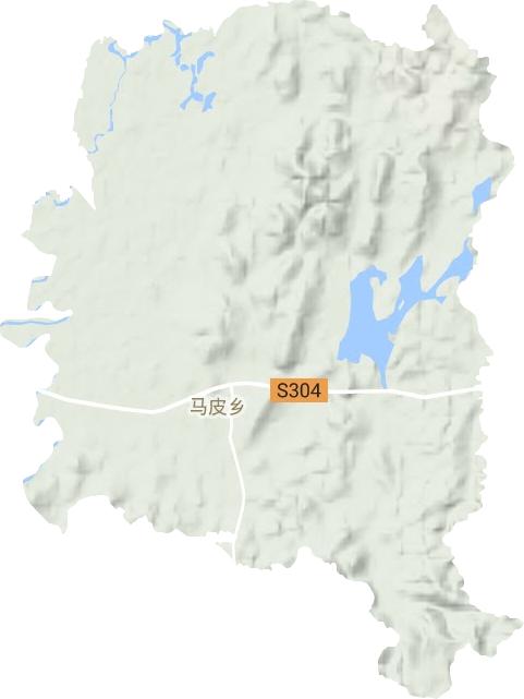 马皮乡地形地图