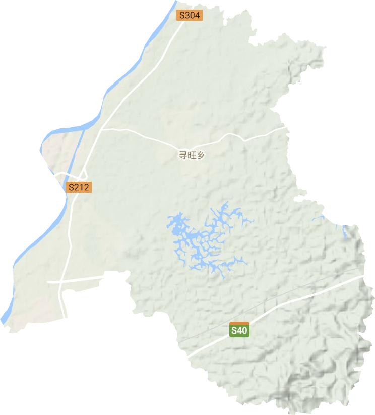 寻旺乡地形地图
