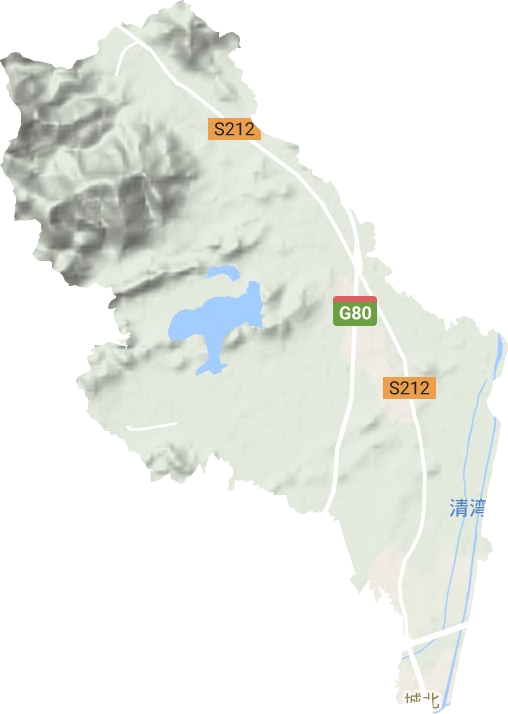 城北街道地形地图