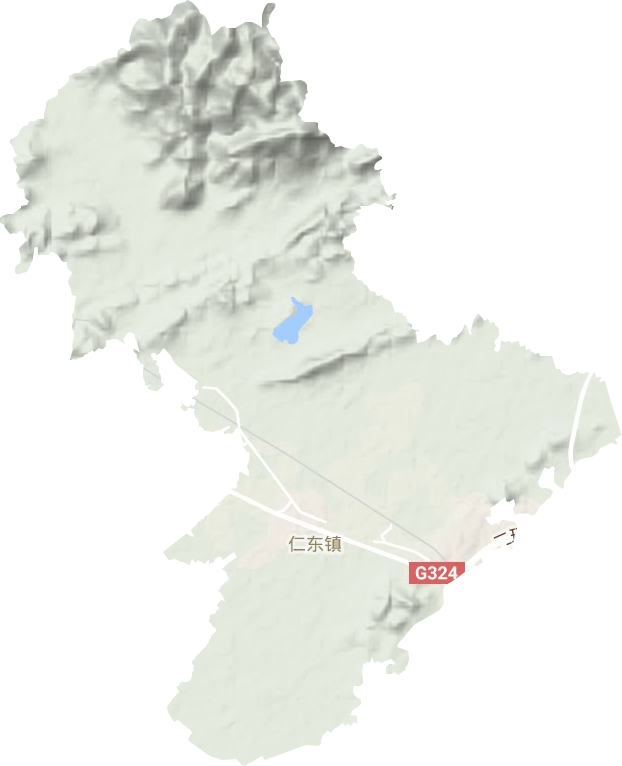 仁东镇地形地图