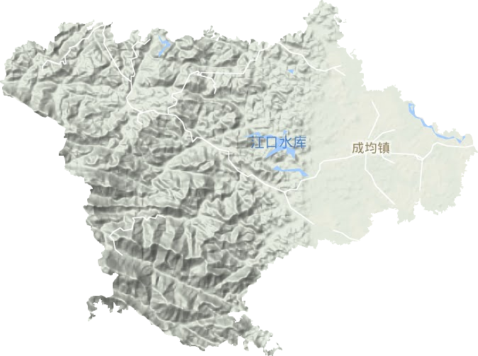 成均镇地形地图
