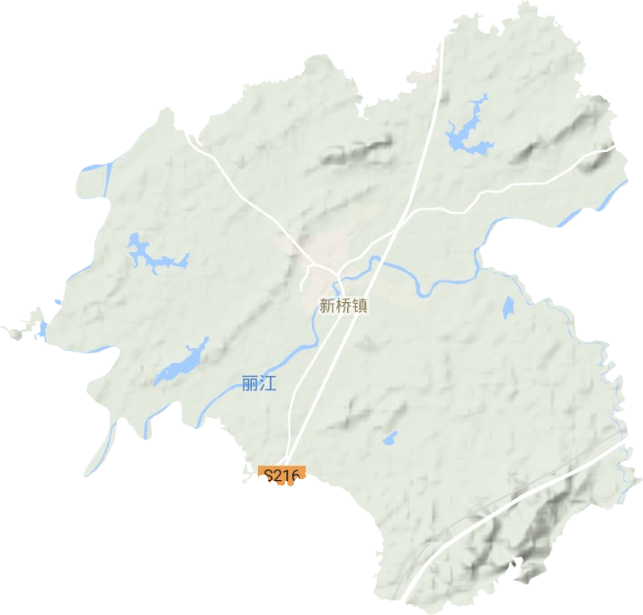 新桥镇地形地图