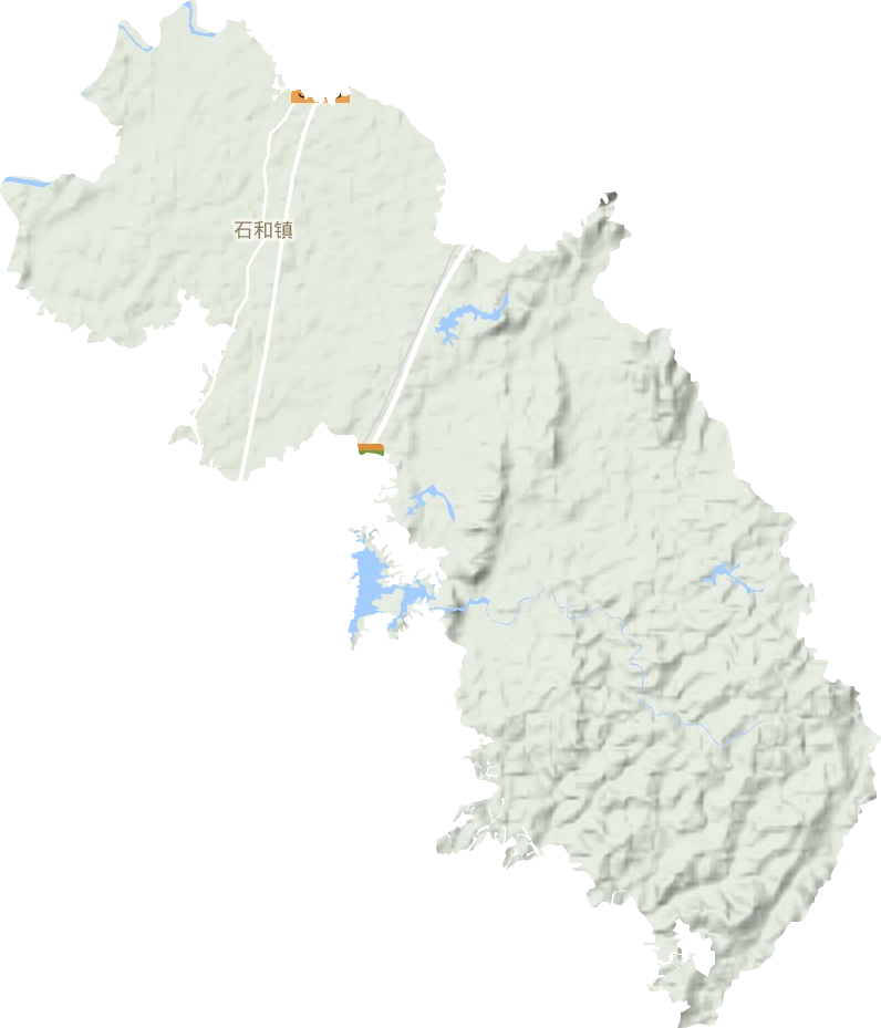石和镇地形地图