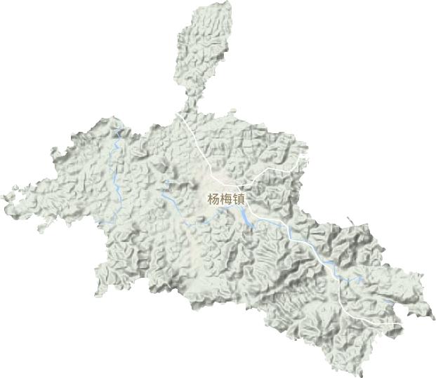 杨梅镇地形地图