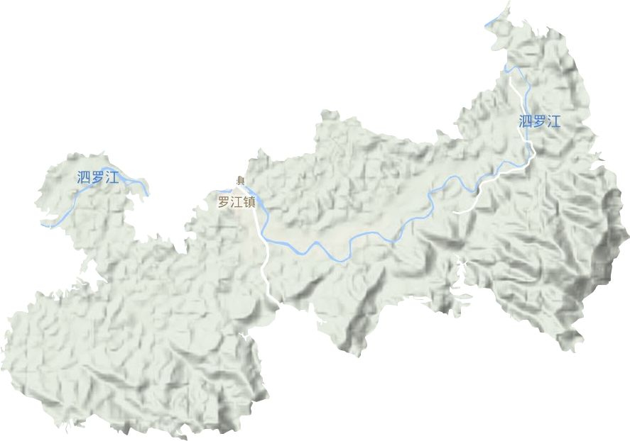 罗江镇地形地图