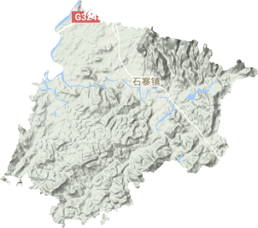 石寨镇地形地图