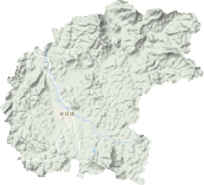 米场镇地形地图