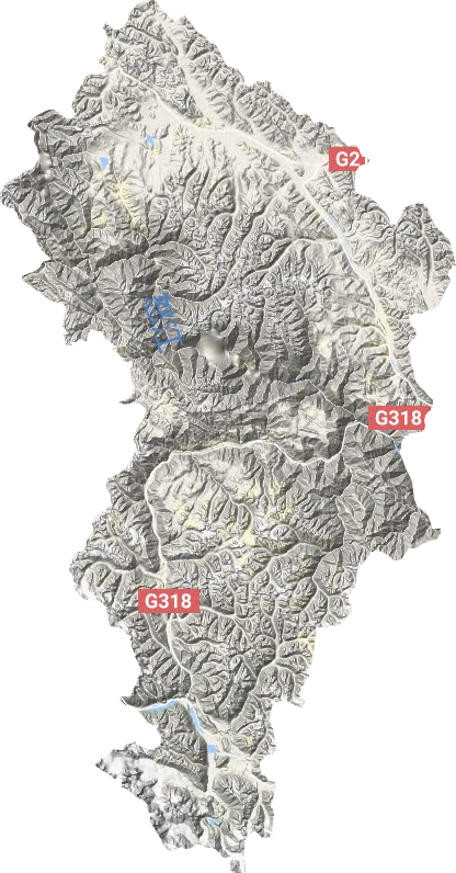 八宿县地形地图