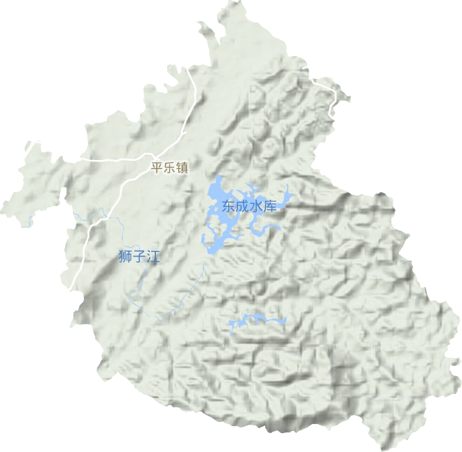 平乐镇地形地图
