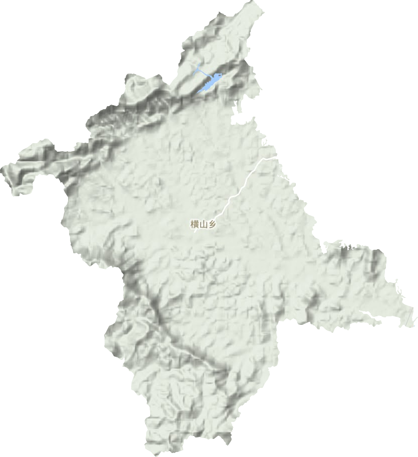 横山镇地形地图