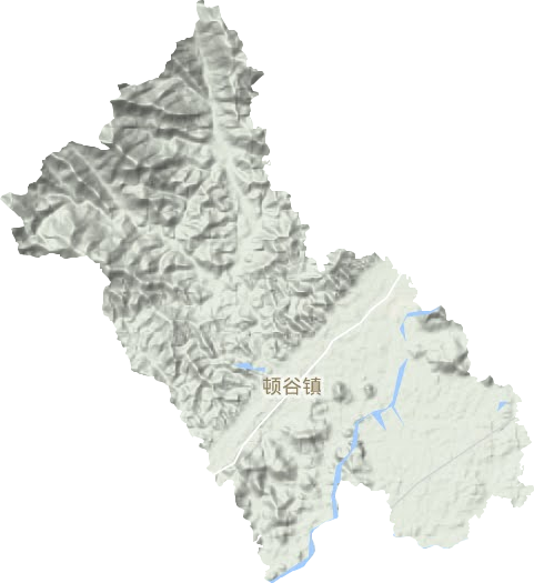 顿谷镇地形地图
