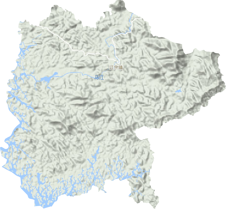 江宁镇地形地图