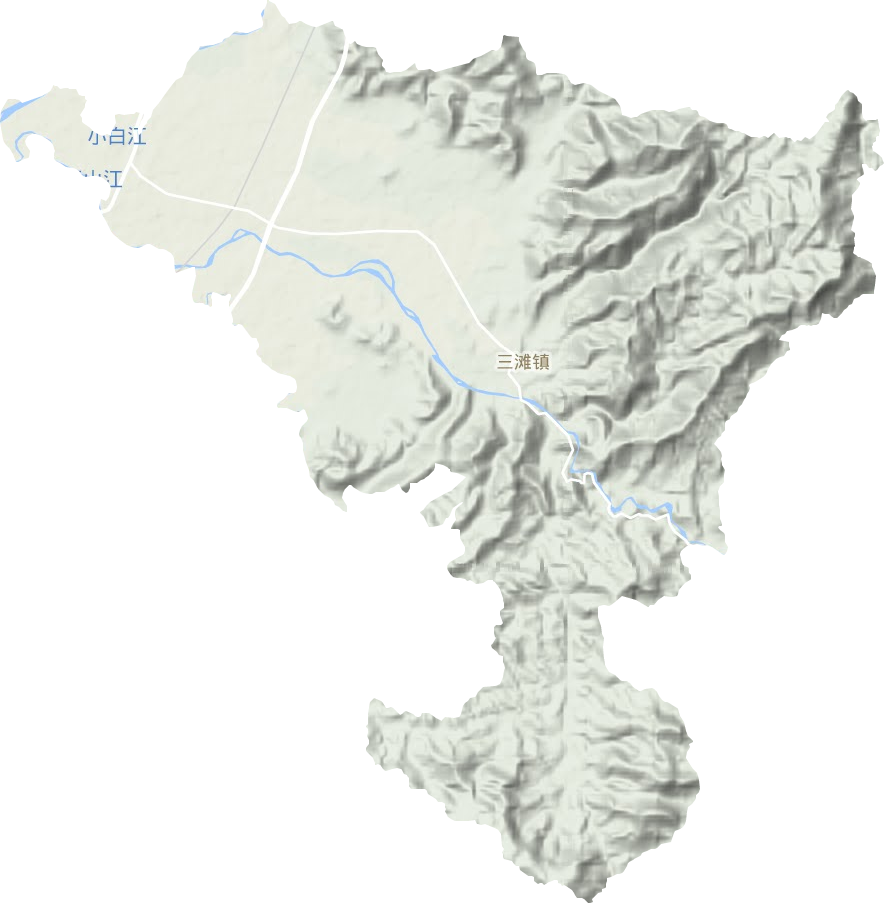 三滩镇地形地图