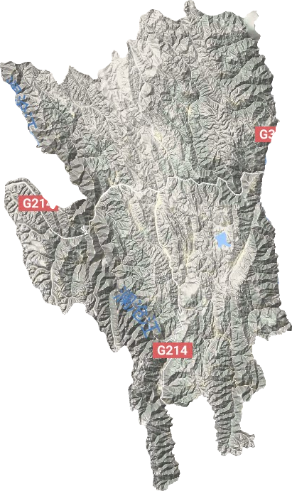 芒康县地形地图