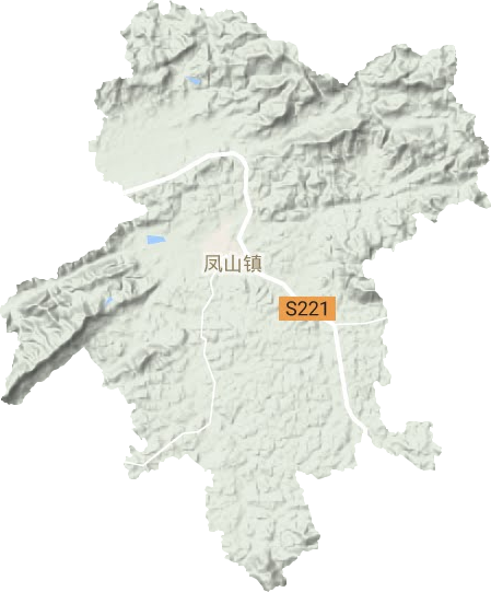 凤山镇地形地图