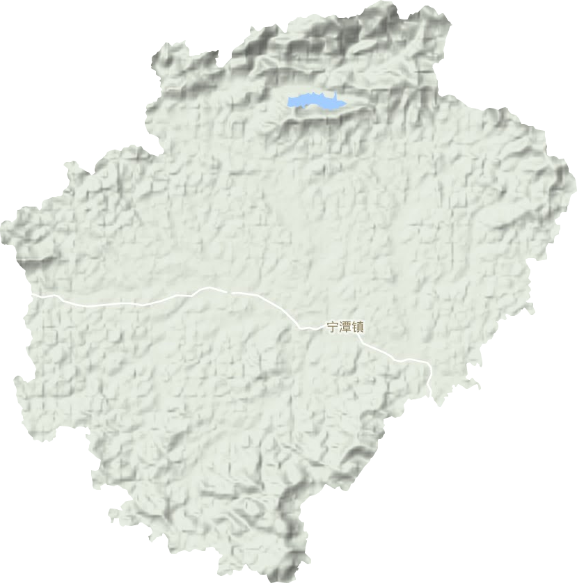 宁潭镇地形地图