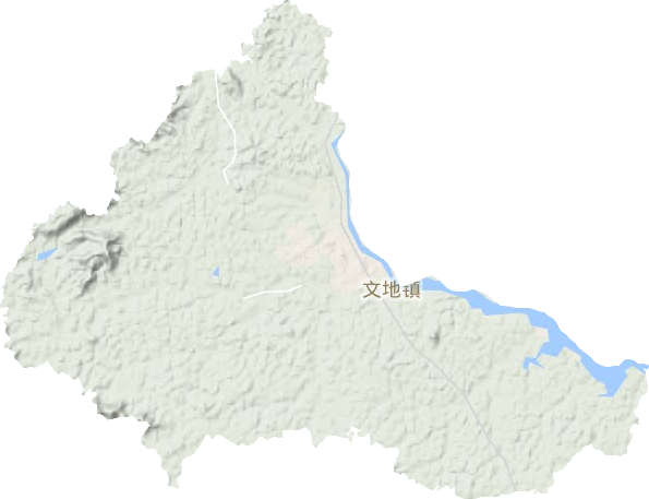 文地镇地形地图