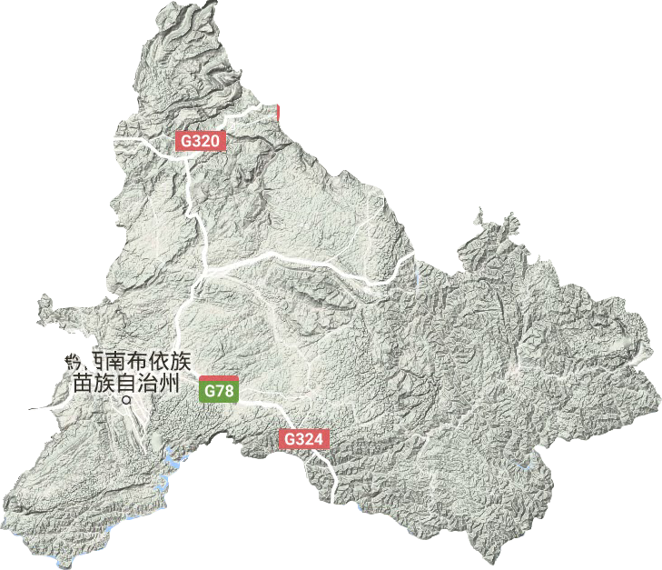 黔西南州地形地图