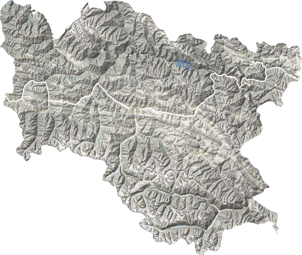 洛隆县地形地图
