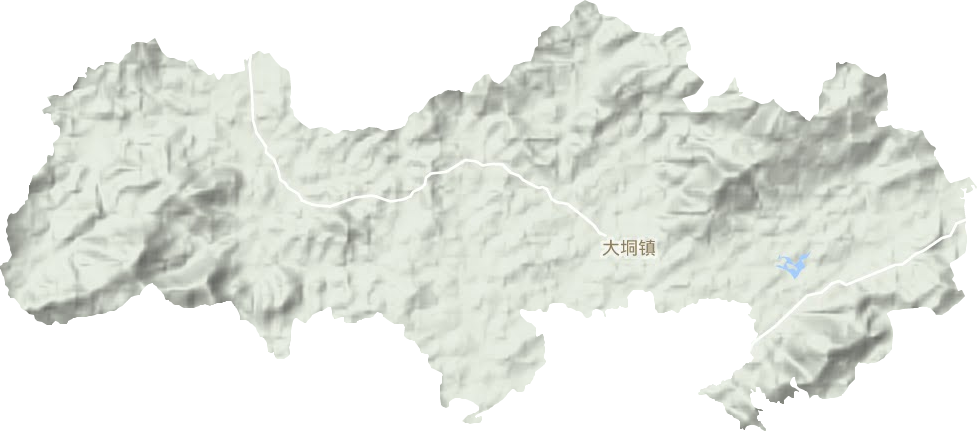 大垌镇地形地图