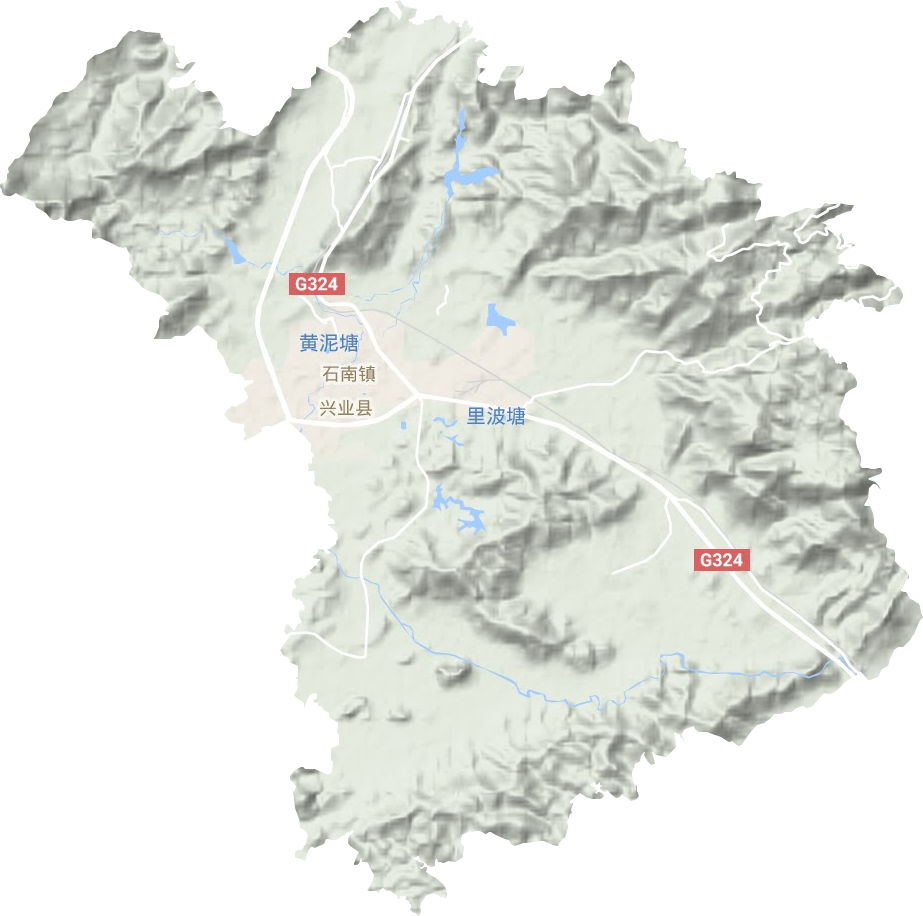 石南镇地形地图