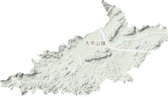 大平山镇地形地图