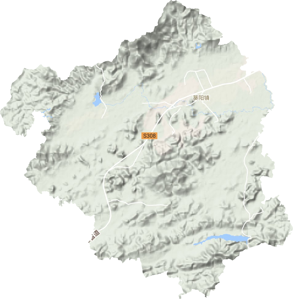 葵阳镇地形地图