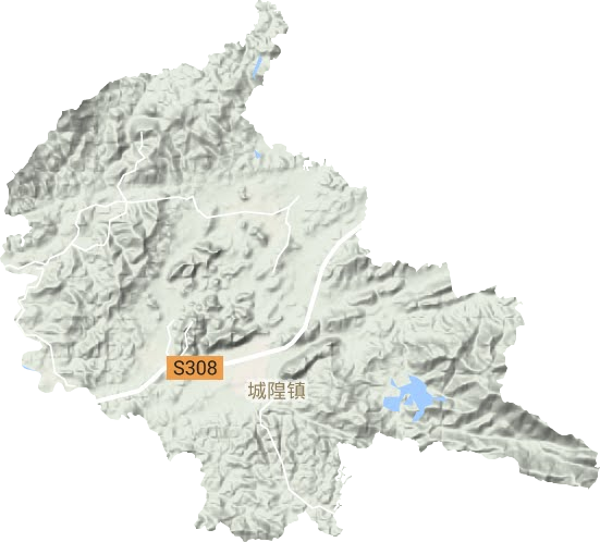 城隍镇地形地图