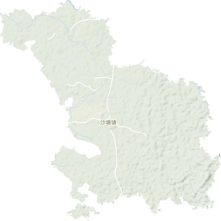 沙塘镇地形地图