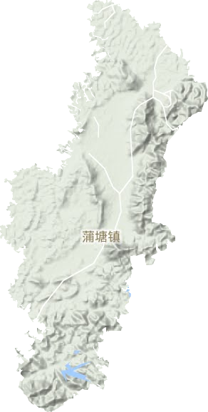 蒲塘镇地形地图
