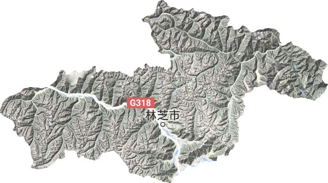 巴宜区地形地图