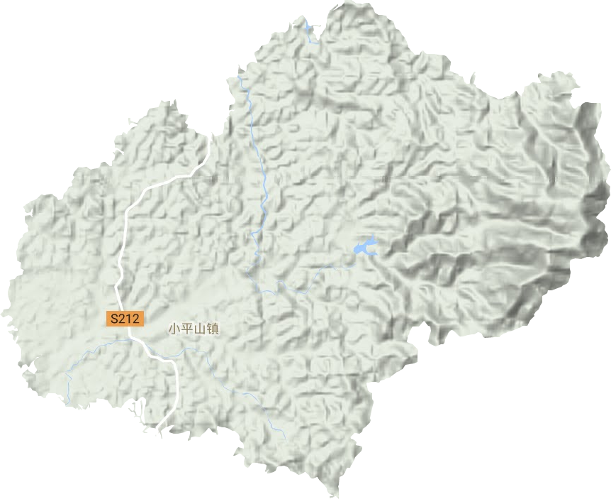 小平山镇地形地图