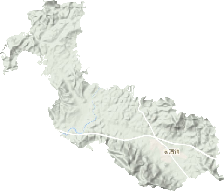 卖酒镇地形地图