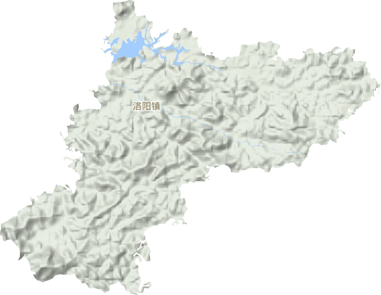 洛阳镇地形地图