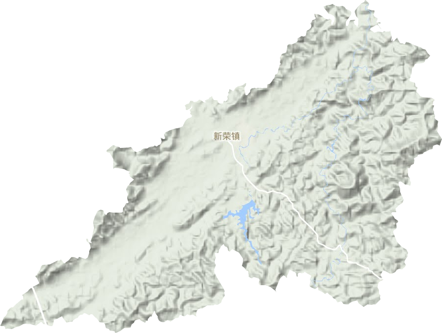 新荣镇地形地图