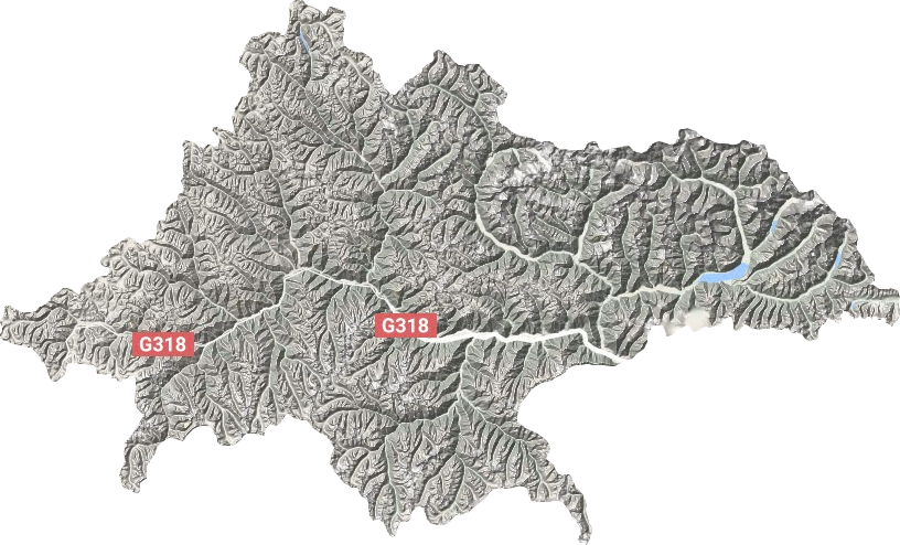 工布江达县地形地图