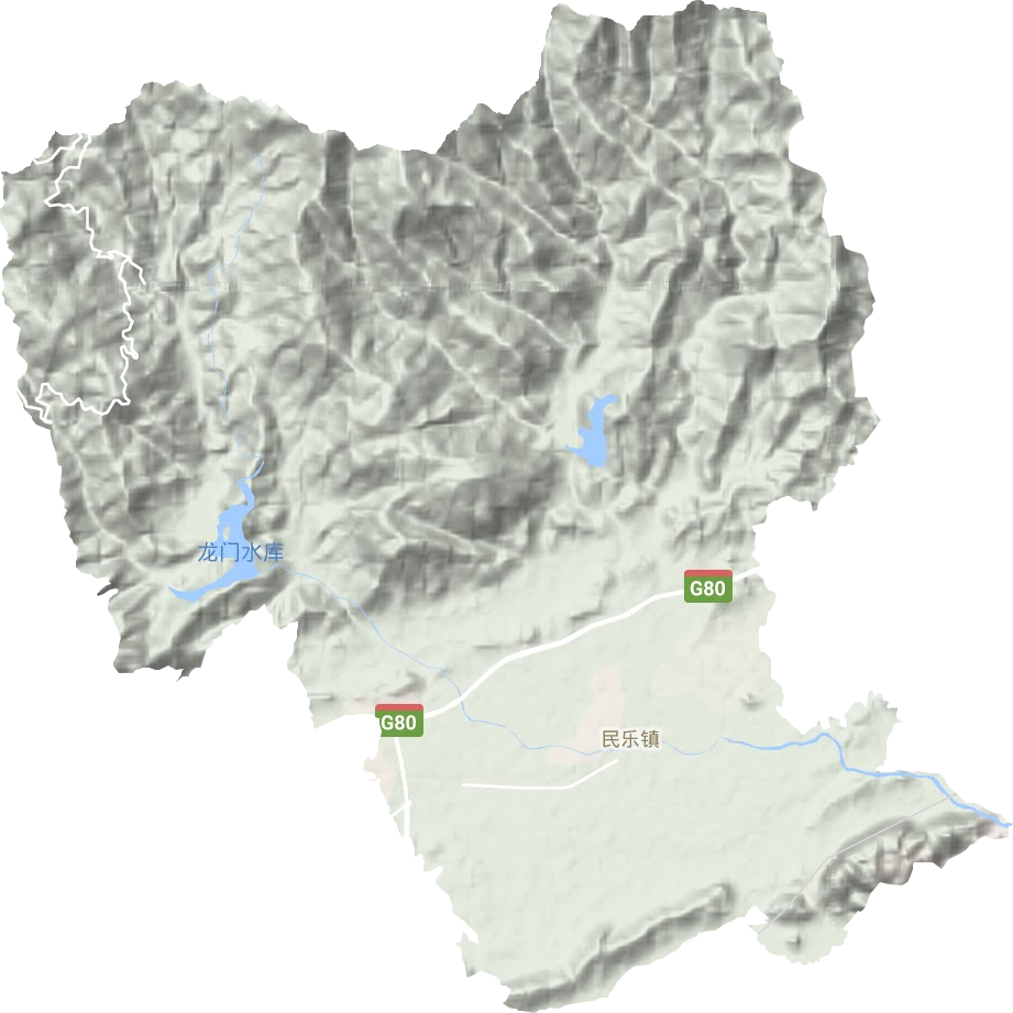 民乐镇地形地图
