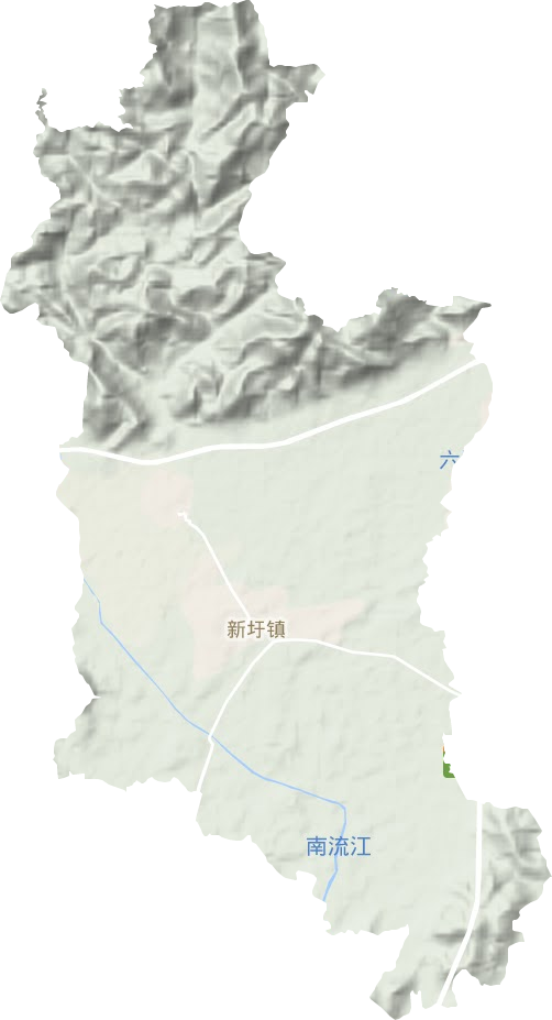 新圩镇地形地图