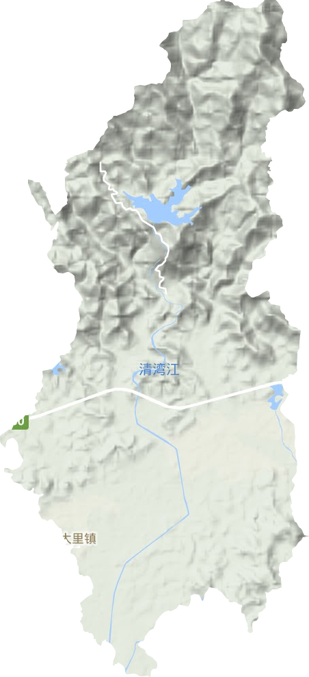 大里镇地形地图