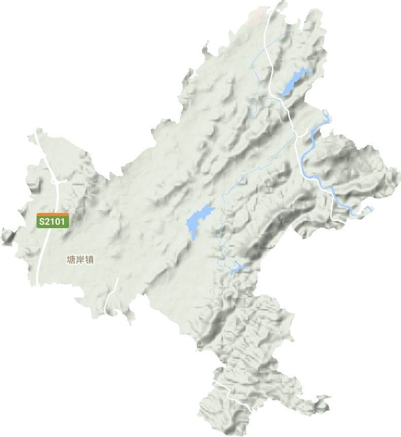 塘岸镇地形地图