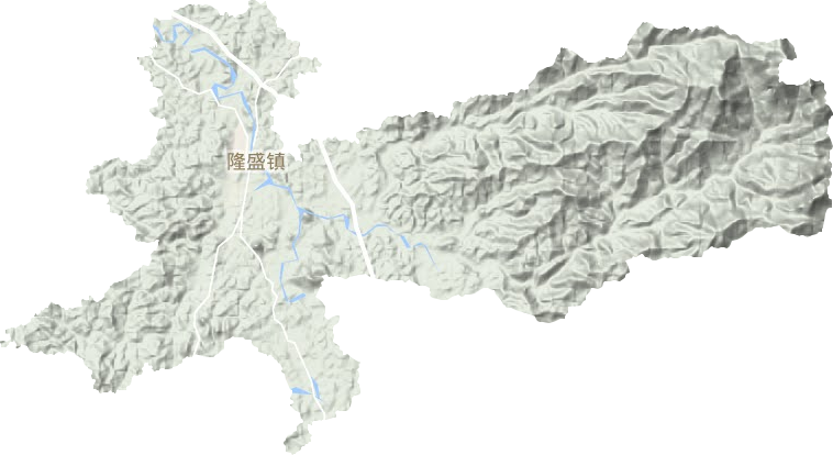 隆盛镇地形地图