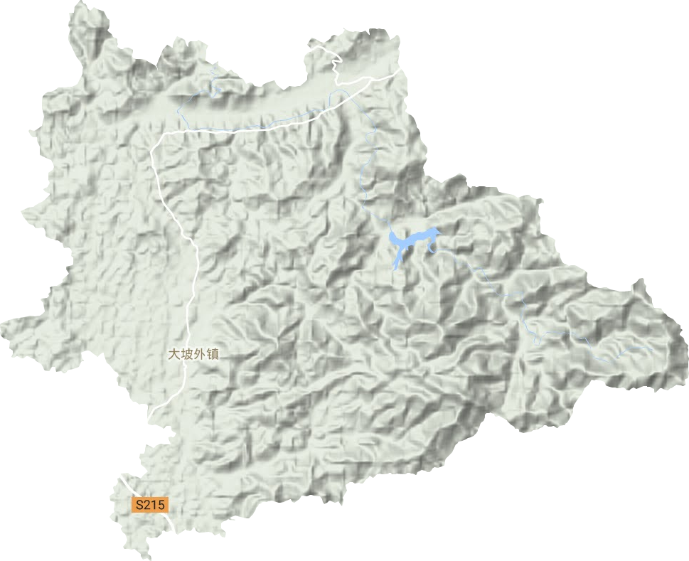 大坡外镇地形地图