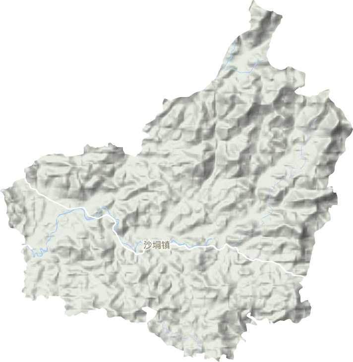 沙垌镇地形地图