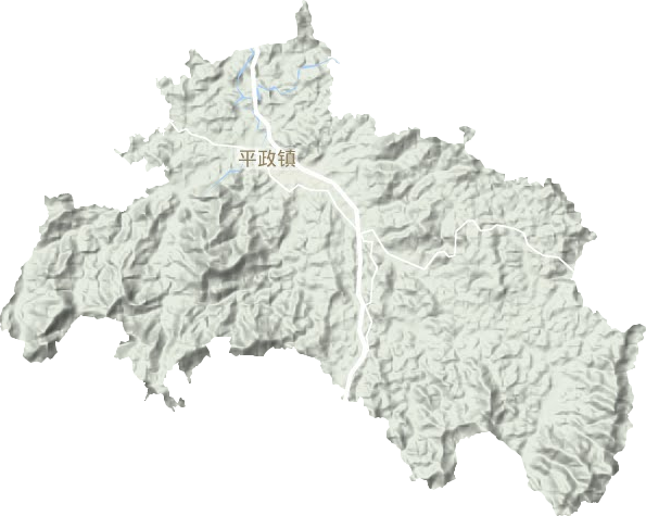 平政镇地形地图