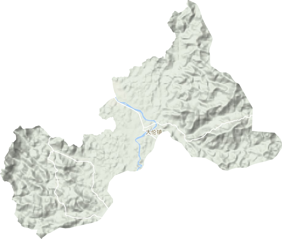 大伦镇地形地图