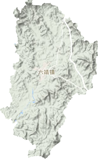 六靖镇地形地图